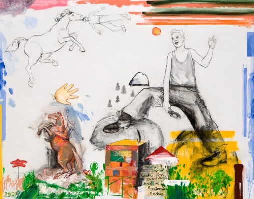 Tillmann Damrau, BAUSTELLE, 2009, Mixed Media/Lwd., 135 x 170 cm