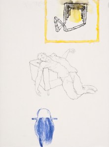 Tillmann Damrau, HOME, 2010,  Mixed Media/Papier, 40 x 29,7 cm, courtesy Galerie Anja Rumig
