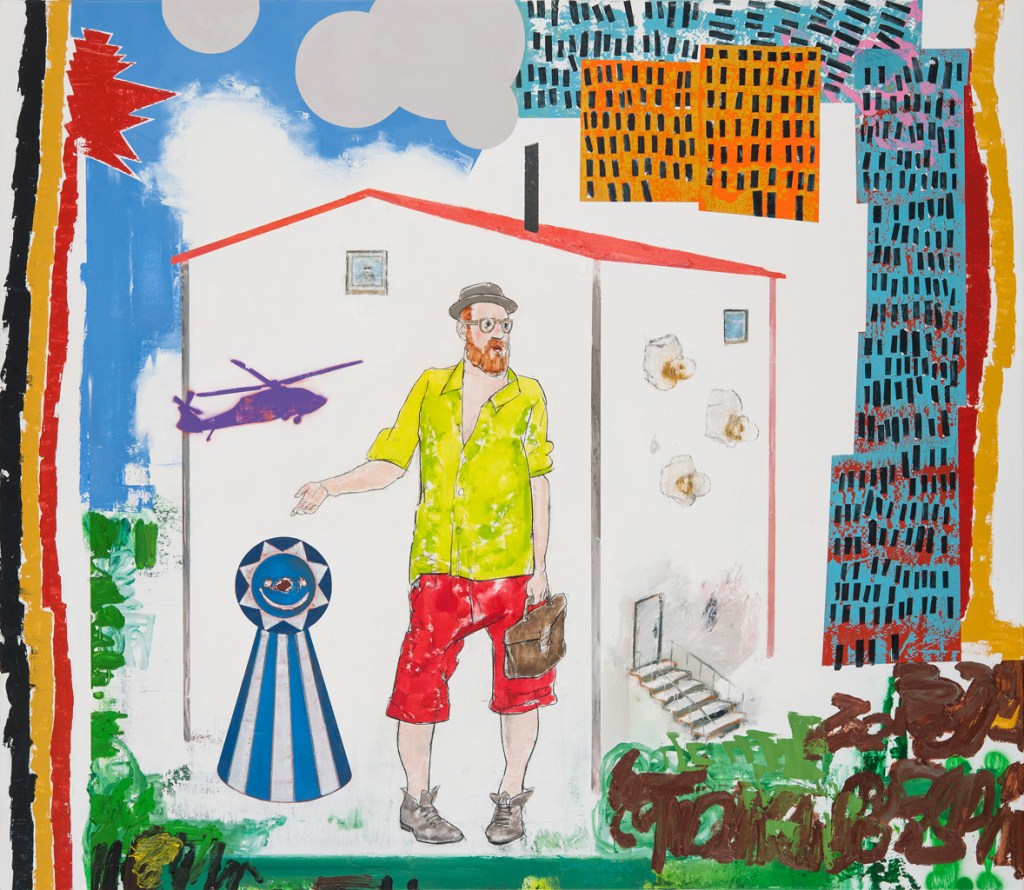 Tillmann Damrau - DER PALAST, 2013, Mixed Media auf Leinen, 130 x 150 cm